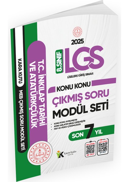 2025 Lgs 8.sınıf Inkılap Tarihi Karakutu Meb Çıkmış Soru Modülü Video/pdf Çözüm Konu Konu Son 7 Yıl