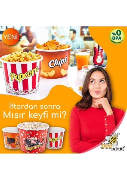 Çok Renkli Popcorn Kovası