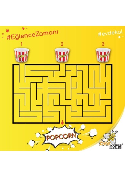 Çok Renkli Popcorn Kovası