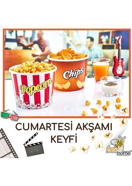 Çok Renkli Popcorn Kovası