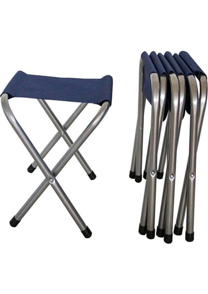 Tekno Trust Metal 4 Kişilik ve Üstü 4 Adet Mavi Katlanabilir Balıkçı Taburesi Seti Spor Mavi Metal 2 kg Katlana