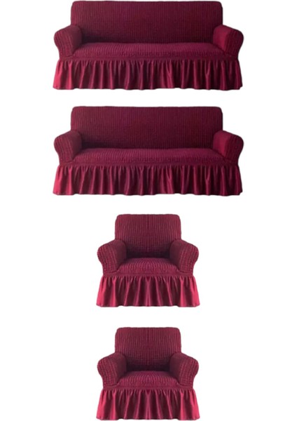 Bürümcük Lastikli Kanepe Örtüsü Likralı Koltuk Örtüsü Iki 3lü Iki Tekli Çekyat Örtüsü