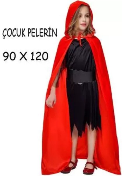 Tekno Trust Parti Cadılar Bayramı Halloween Kapişonlu Kırmızı Pelerin 90 cm fiyatları