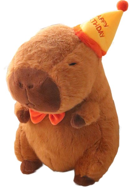 Capybara Ş Dekorasyonu Kı Çocuklar Şkinler Şapkalı 23CM (Yurt Dışından)