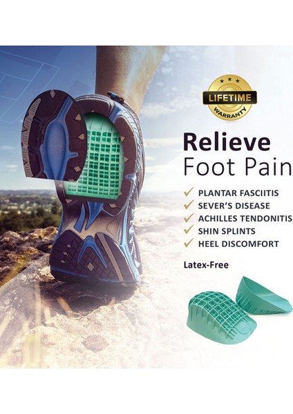 Silikon Heel Cups Topukluk 1 Çift (80 kg Üstü Kullanım) Taban Desteği 40-46