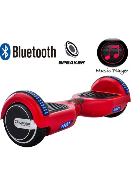 Elektrikli Kaykay Hoverboard Bluetooth Hoparlörlü 6.5 Inch Akıllı Dengeli - Full LED Işıklı