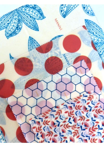 Balmumlu Gıda Sarma & Saklama Bezi 4 Parça Deneme Seti - ( 20X20/25X25/34X34/40X40 cm ) fırsatları