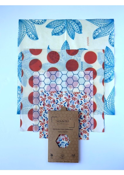 Balmumlu Gıda Sarma & Saklama Bezi 4 Parça Deneme Seti - ( 20X20/25X25/34X34/40X40 cm ) indirimleri