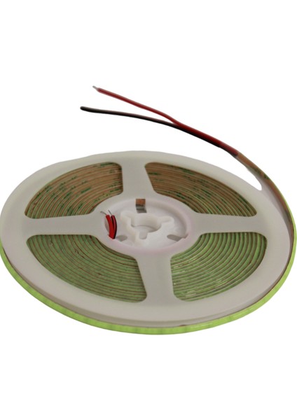 12 Volt 3mm 400 Ledli Ince Esnek Cob Şerit LED Turkuaz IP20 5 Metre