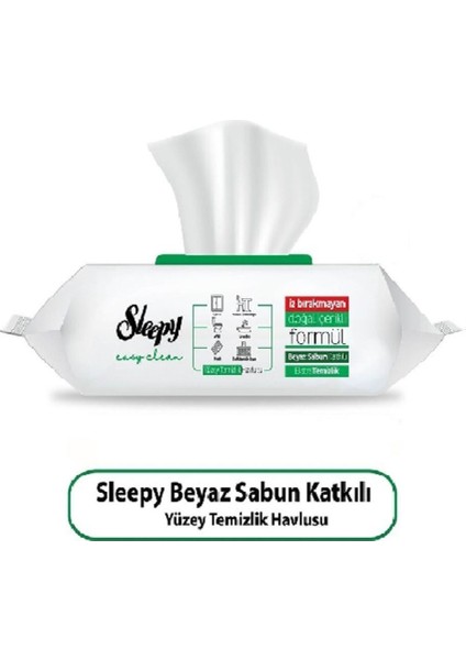 Easy Clean Beyaz Sabun Katkılı Yüzey Temizlik Havlusu 3 Adet 3X100 300 Yaprak