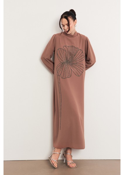 Taş Işleme Detaylı Abiye - Camel