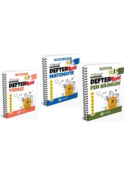5. Sınıf Türkçe + Matematik + Fen Bilimleri Okula Yardımcı Öğreten Defter