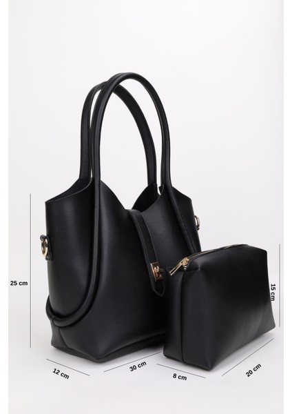 Kilit Detaylı Makyaj Çantalı Uzun Askılı Kadın El Omuz ve Çapraz Çanta indirimleri