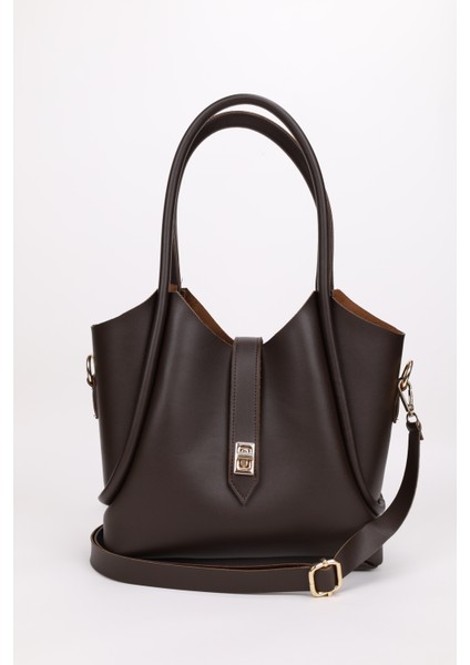 Kilit Detaylı Makyaj Çantalı Uzun Askılı Kadın El Omuz ve Çapraz Çanta modelleri