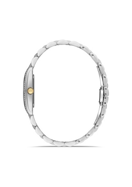 Quartz Çelik Altın/gri Yeşil Kadran 22 mm Kadın Kol Saati modelleri