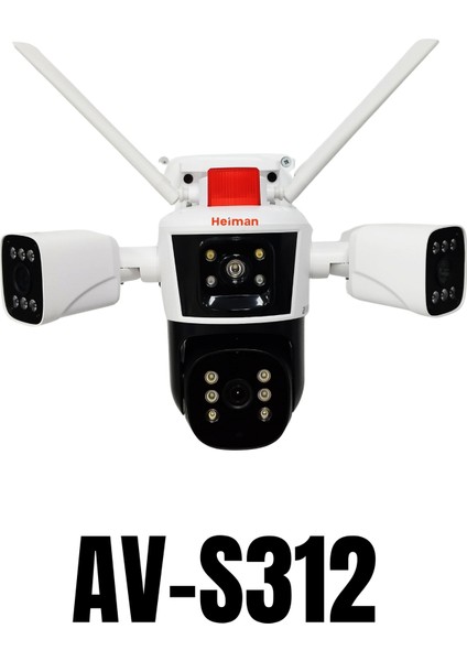 AV-S312 12 Mp 3 Kameralı Wifili