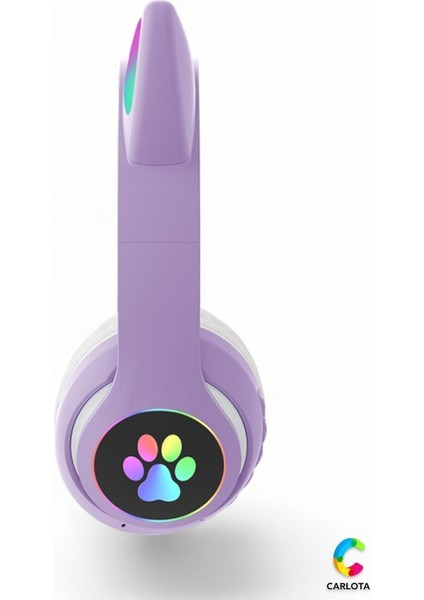 Kablosuz Bluetooth 5.0 LED Işıklı Kedili Kulaklık Hediye Ios Android Uyumlu 8d Stereo Hd Ses Yo modelleri