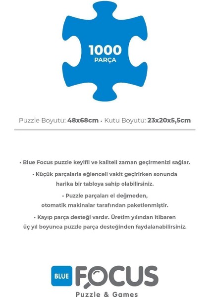 Blue Focus Games Blue Focus 1000 Parça Puzzle - Kuzey Işıkları (Northern Lights)