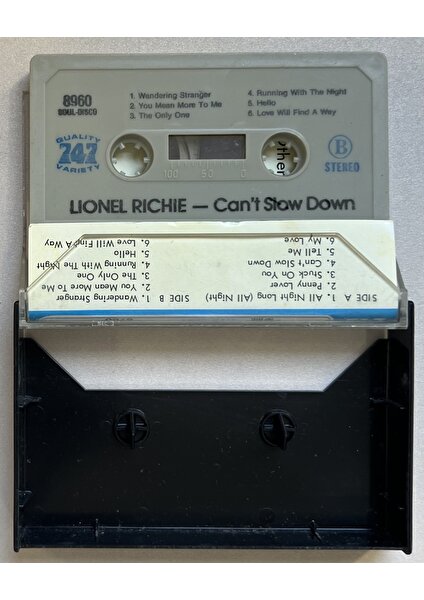 Lionel Richie Can't Slow Down Kaset (Dönem 747 Suudi Arabistan Baskı Kaset)