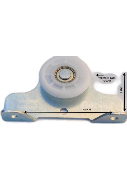 Sürgülü Gardırop Kapak Tekeri Taşıyıcı 2li Makara Tekerleği - Mobilya Bağlantı Elemanları - Tek Ebat fiyatları