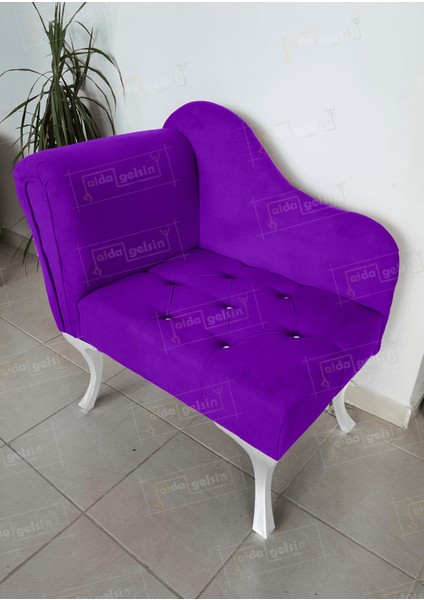 Tekli Köşe Koltuğu Josefin Bench Beyaz Ayak