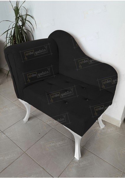 Tekli Köşe Koltuğu Josefin Bench Beyaz Ayak