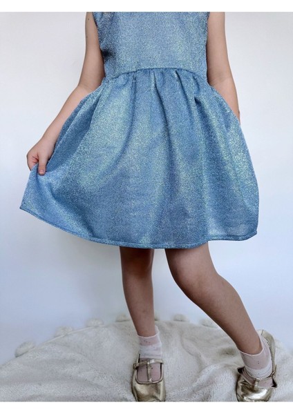 Shiny Simli Bebe Yakalı Çocuk Elbisesi fırsatları