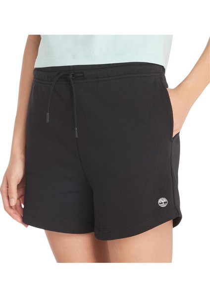 Loop Back Sweatshorts Siyah Kadın Şort