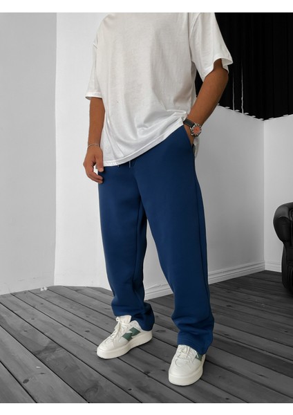 Lacivert Basic Boru Paça Eşofman Jj-83