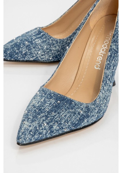 Bilekten Taşlı Kurdeleli Kadın Topuklu Ayakkabı LACİ KOT modelleri