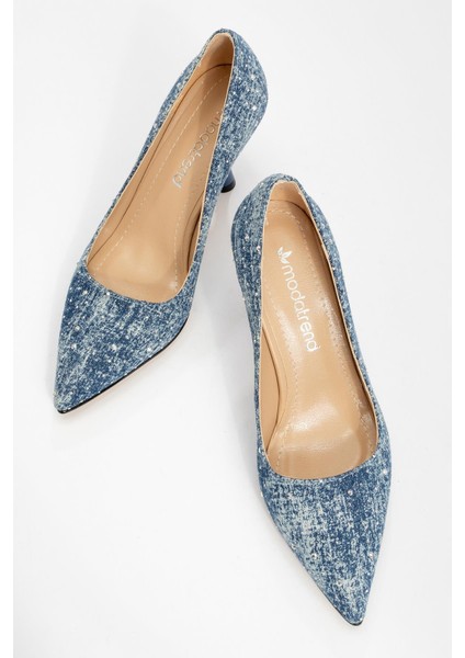 Bilekten Taşlı Kurdeleli Kadın Topuklu Ayakkabı LACİ KOT indirimleri