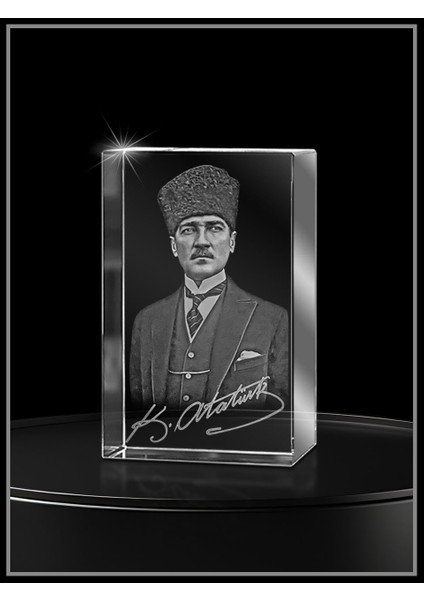 3D Kristal Atatürk 06