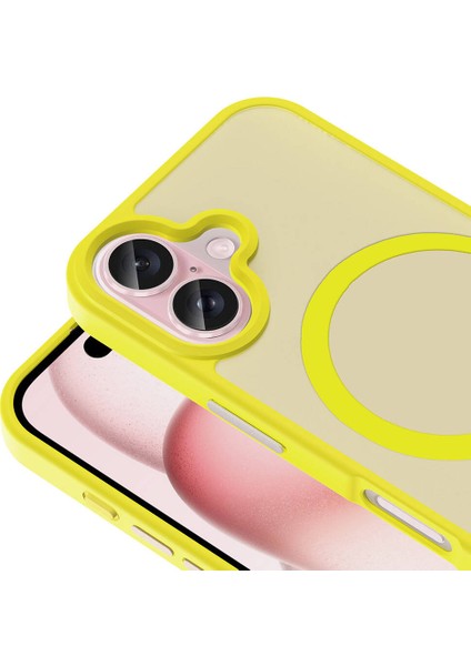 Apple iPhone 16 Plus Kılıf Magsafe Şarj Özellikli Mat Arka Yüzey Sio Kılıf