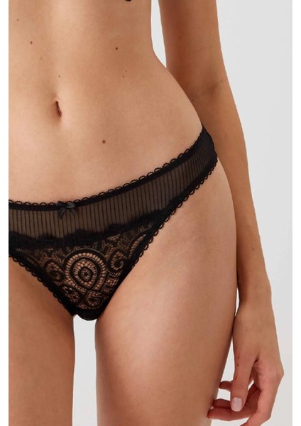 4740 Balenli Soft Push Up Sütyen Külot Takım Siyah