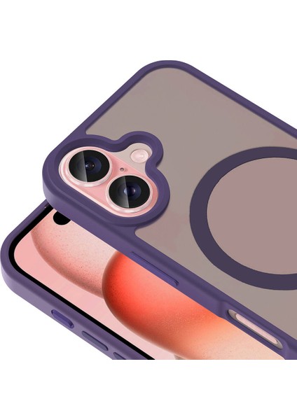 Apple iPhone 16 Plus Kılıf Magsafe Şarj Özellikli Mat Arka Yüzey Sio Kılıf