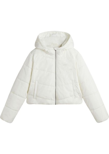 Mte Foundry Crop Puff Hood Kadın Bej Mont