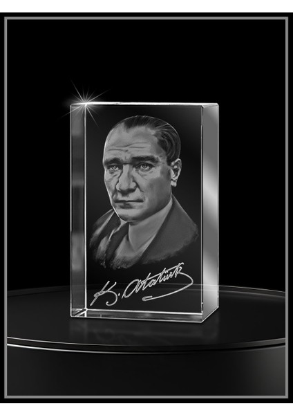 3D Kristal Atatürk 09