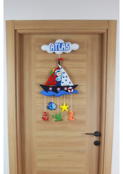 Atlas Isimli Denizci Bebek Odası Kapı Süsü fiyatları