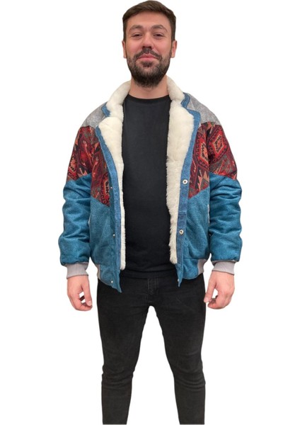 (6522) Large Beden Kadın & Erkek Oversıze El Yapımı Retro Vıntage Ceket