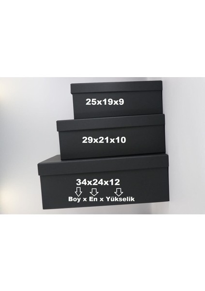 Siyah 3'lü Takım Dikdörtgen Kutu Hediye Damat Gelin Çeyiz Bohça Kutusu modelleri