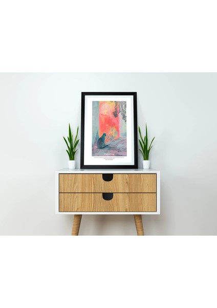 Sanatsal Kedi Görseli - Modern Dijital Baskı Poster