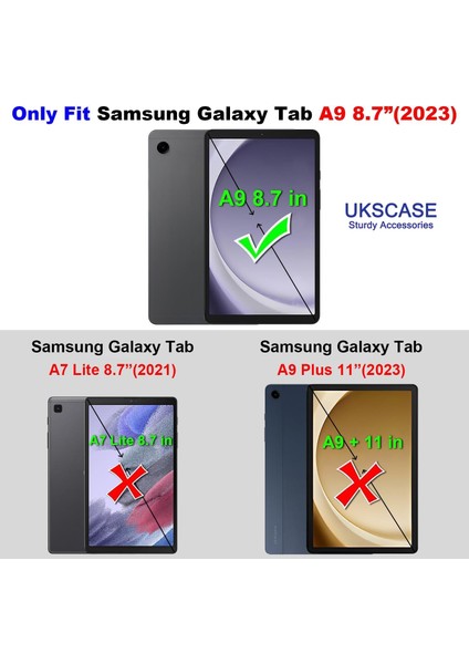 Samsung Galaxy Tab A9 8.7 İnç 2023 Uyumlu Sert Temperli Cam Ekran Koruyucu