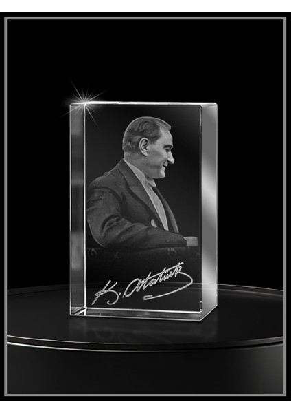 3D Kristal Atatürk 11