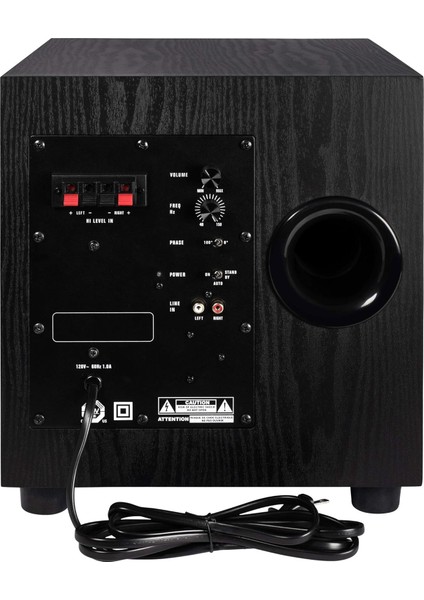 SUB1010 120 Watt 10 Inç Güçlü Subwoofer, Siyah