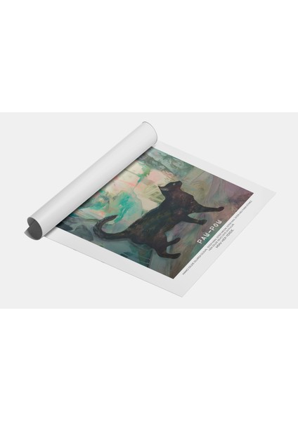 Eviniz Için Şık Kedili Tablo - Çerçevesiz Poster Alternatifi fiyatları