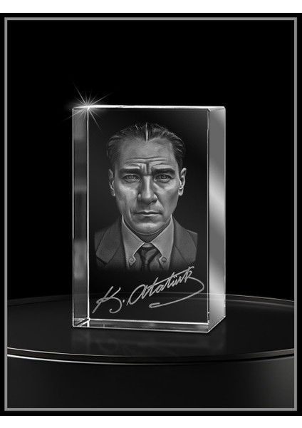 3D Kristal Atatürk 18