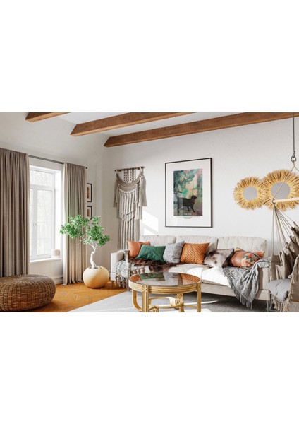 Eviniz Için Şık Kedili Tablo - Çerçevesiz Poster Alternatifi modelleri