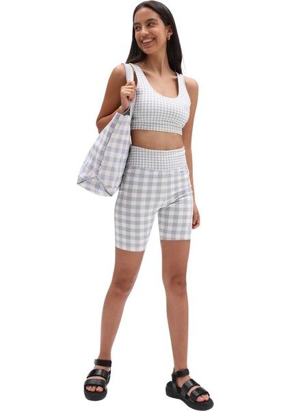 Mixed Up Gingham Mor Şort modelleri