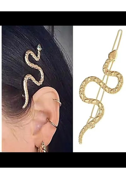 Arescollection Yılanlı Klipsli Pens Yan Toka modelleri