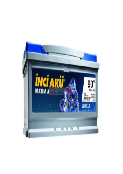 Inci 12V 90 Amper Captiva Alçak Ters Kutup Akü. Güncel Üretim.